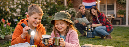 Gezin test 72 uur een noodpakket thuis tijdens de meivakantie