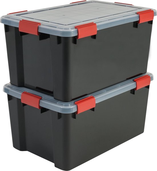 Twee IRIS Airtight opbergboxen van 50 liter
