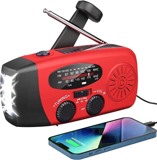 Noodradio met powerbank