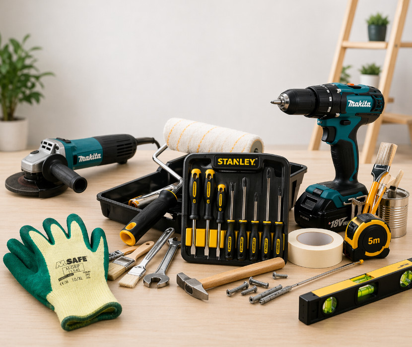 Overzicht van kluspakketten en gereedschap